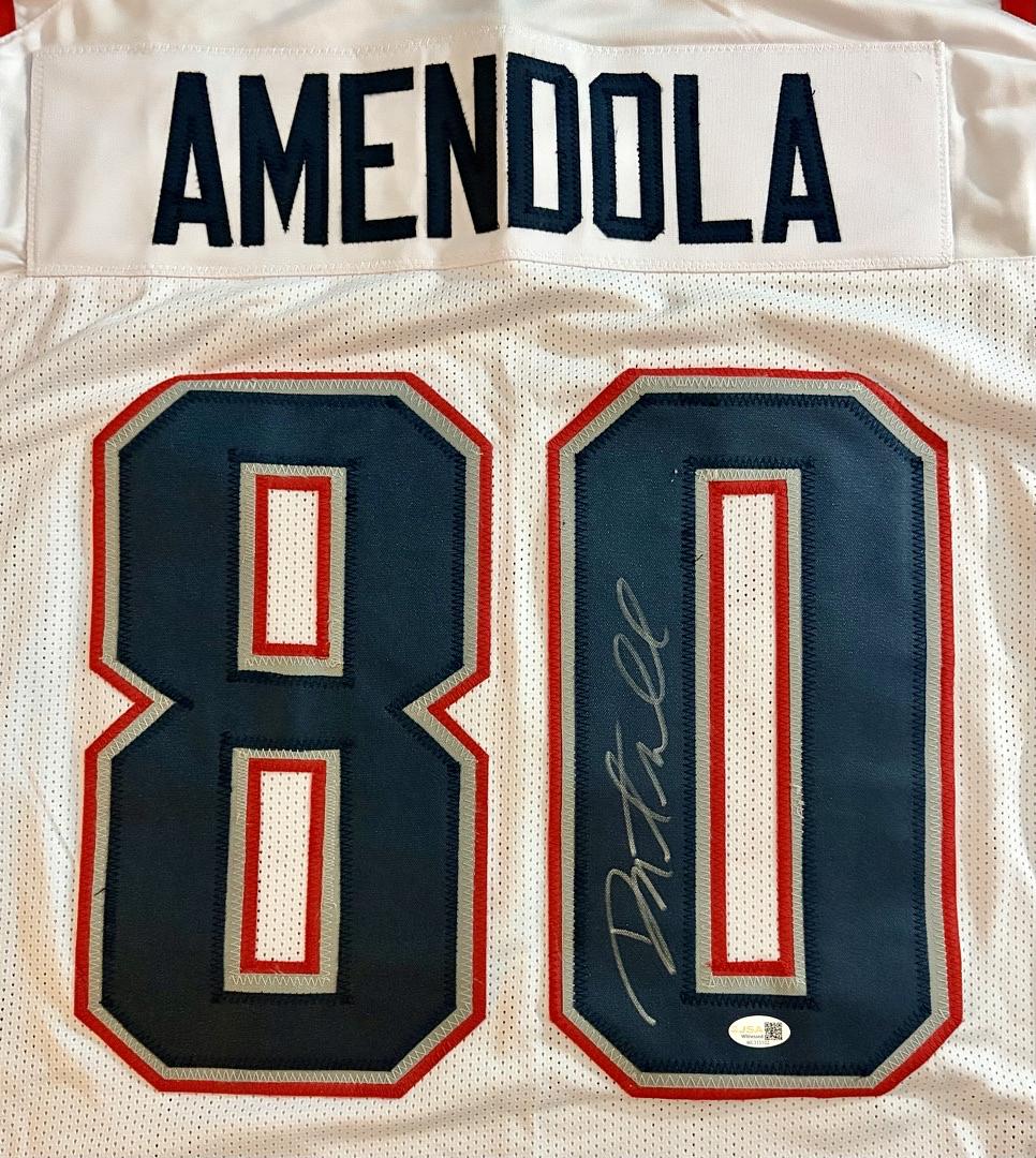Danny Amendola Signed Custom White Patriots Jersey - JSA COA